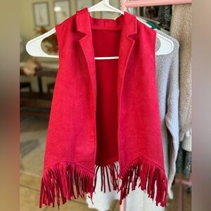 Red Fringe Vest